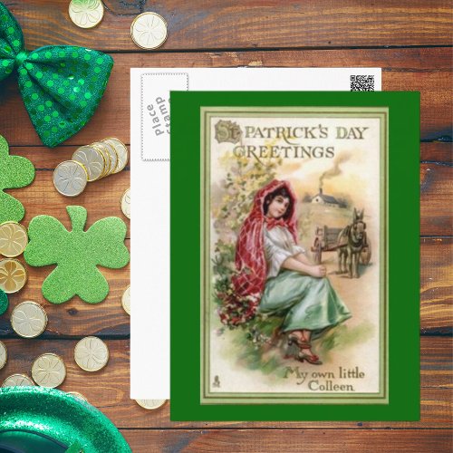 Vintage St Patricks Day Greeting Postcard