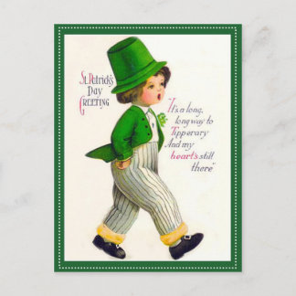 Vintage St. Patrick's Day Greeting Postcard