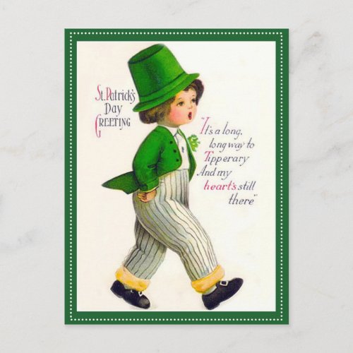 Vintage St Patricks Day Greeting Postcard