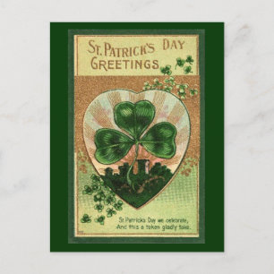 Vintage St Patrick's Day Greetings - Postcard