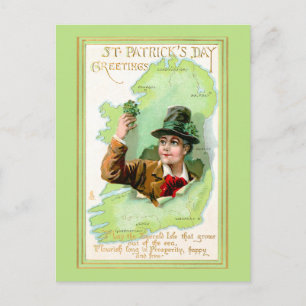 Vintage St. Patrick's Day Greetings Postcard