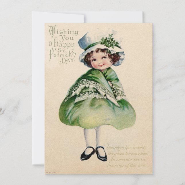 Vintage St Patrick's Day Holiday Card (Front)