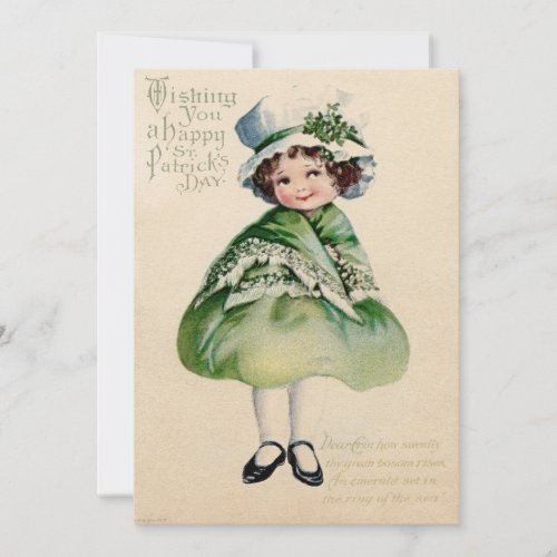 Vintage St Patricks Day Holiday Card