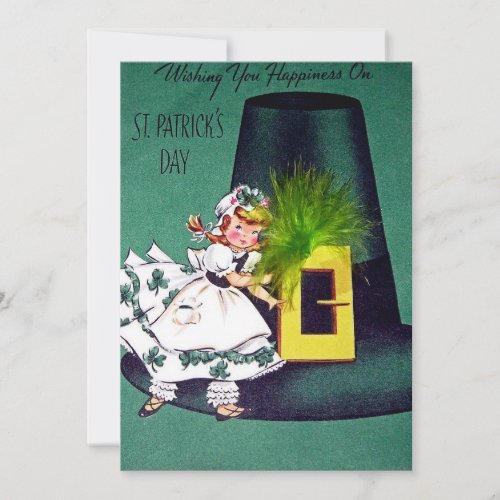 Vintage St Patricks Day Holiday Card