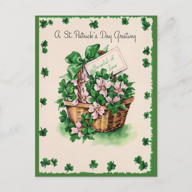 Vintage St. Patrick's Day Holiday Postcard (Front)
