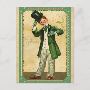 Vintage St Patricks Day Irish Top of the Morning Postcard