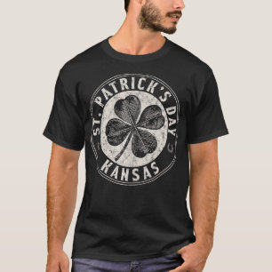 Vintage St Patricks Day Kansas Irish Ireland Shamr T-Shirt