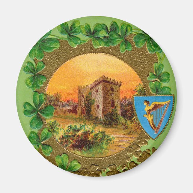 Vintage St Patrick's Day Magnet (Front)