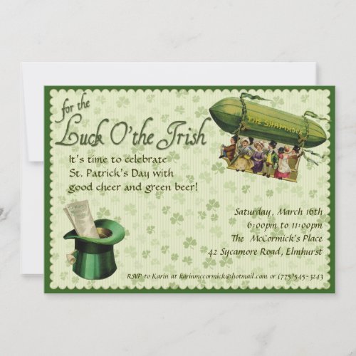 Vintage St. Patrick's Day Party Invitation
