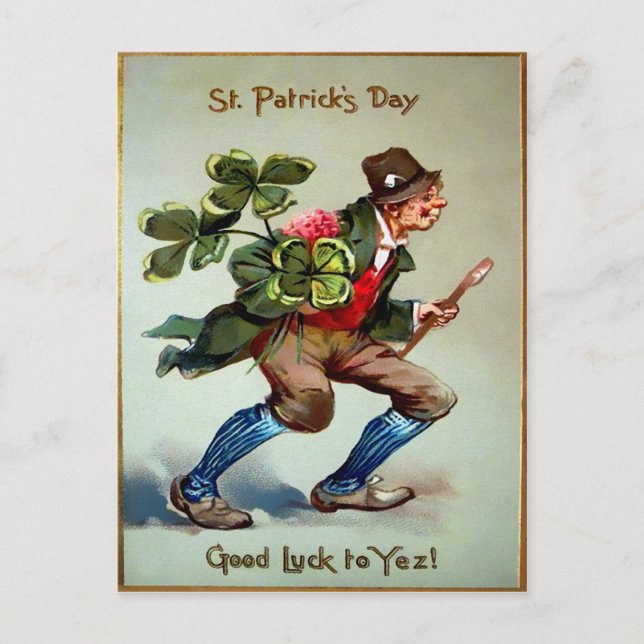 Vintage St. Patrick's Day Postcard (Front)