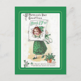 Vintage St Patrick's Day postcard