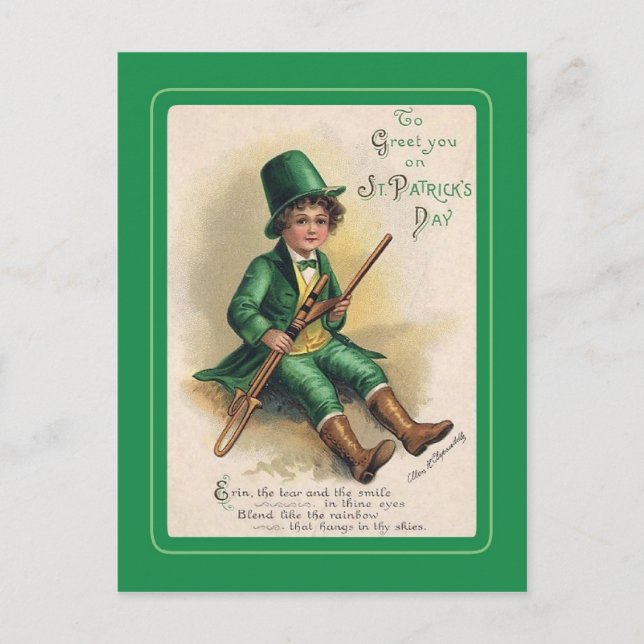 Vintage St Patrick's Day postcard (Front)