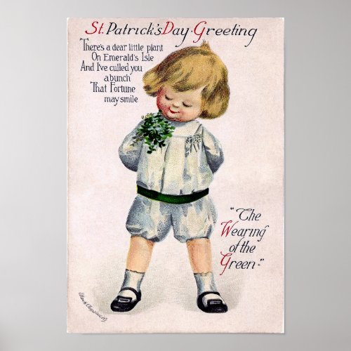 Vintage St Patricks Day Poster