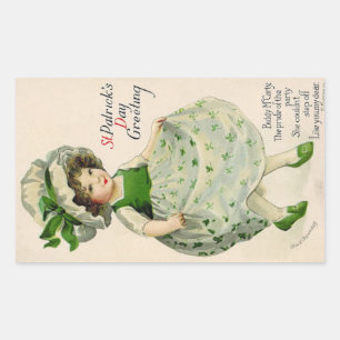 Vintage St Patrick's Day Rectangular Sticker