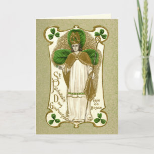 Vintage St. Patricks Day Religious Prayer Blessing Card