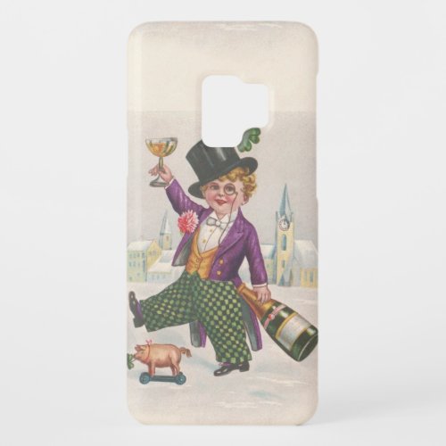 Vintage St Patricks Day Shamrock Champagne Case_Mate Samsung Galaxy S9 Case