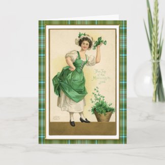 Vintage St. Patricks Day - Top of the Morning Card