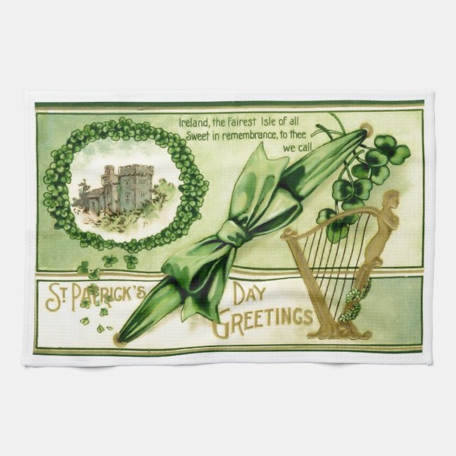 Vintage St. Patrick's Day Towel (Horizontal)