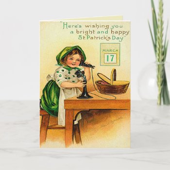 Vintage St. Patrick's Day Wishes Greeting Card by VictorianWonders at Zazzle