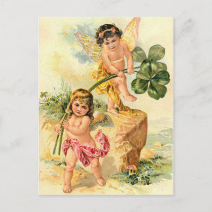 Vintage St. Patrick's Irish Faeries Postcard