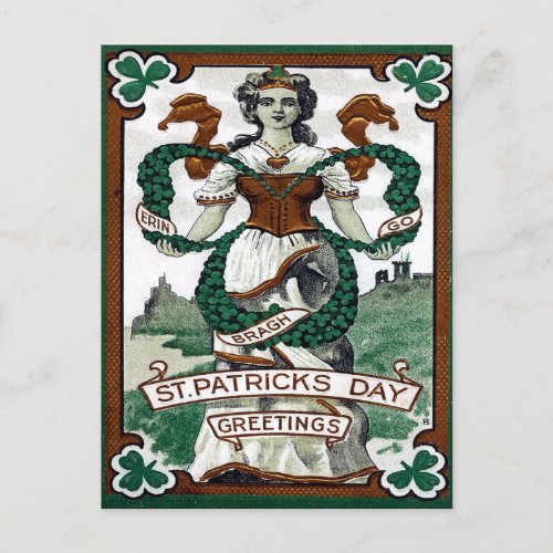 Vintage St Patricks Postcard