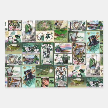 Vintage St Patrick's Wrapping Paper Sheets by EndlessVintage at Zazzle