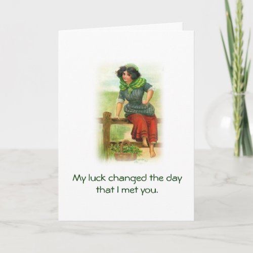 Vintage St Pats Day _ Good Luck Charm Card