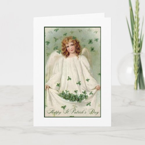 Vintage St Pats Day _ Irish Angel Card