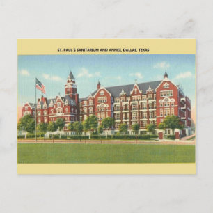 Vintage St. Paul's Sanitarium Dallas Postcard