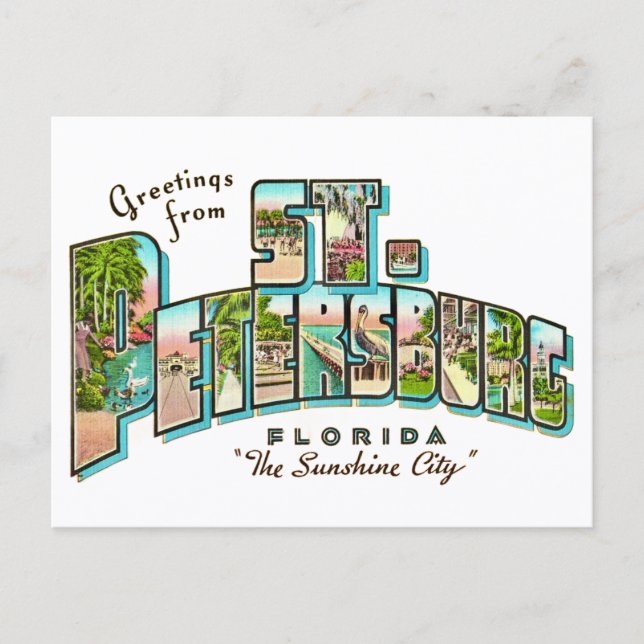 Vintage St Petersburg FL Postcard (Front)