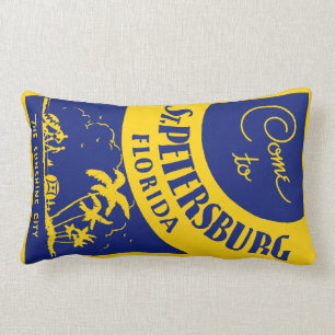Vintage St. Petersburg Florida Lumbar Pillow