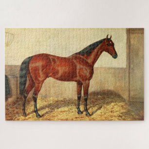 Vintage Stabled Horse Illustration (1905) Jigsaw Puzzle