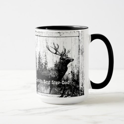 Vintage Stag Deer Worlds Best Step_Dad Mug