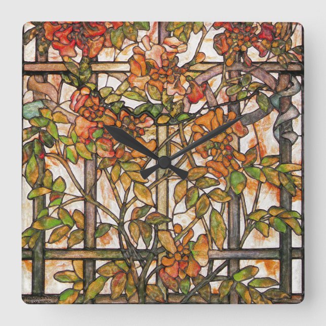 Vintage Stained Glass Clock (Front)