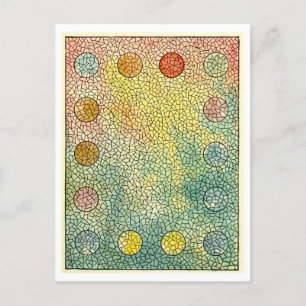 Vintage Stained Glass Mosaic Postcard