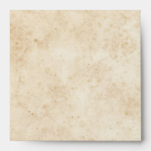 Vintage stained old parchment or paper look square envelope