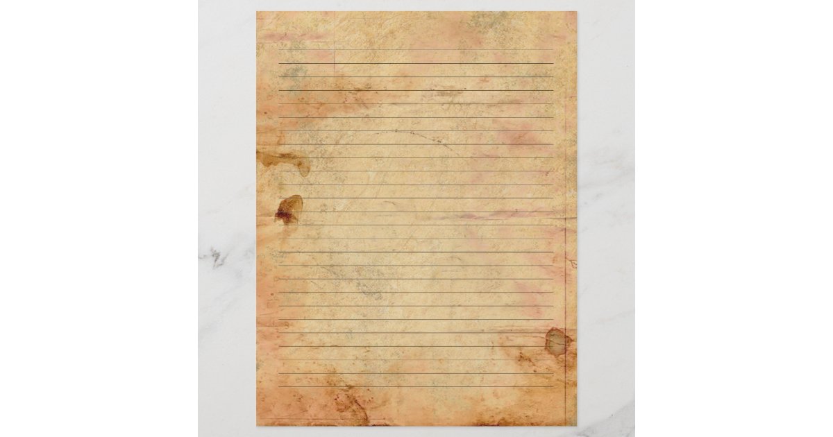 Vintage Stained Writing Paper | Zazzle