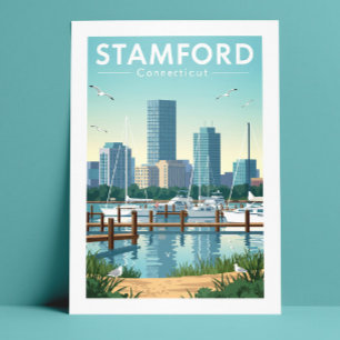 Vintage Stamford Connecticut Postcard