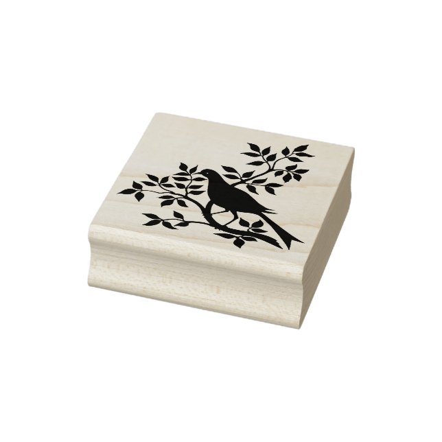 Vintage Stamp Bird on a branch (Stamp)