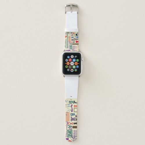 Vintage Stamp Document Decor Apple Watch Band