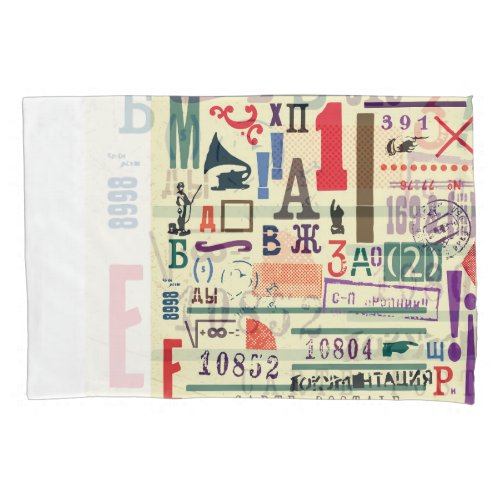 Vintage Stamp Document Decor Pillow Case