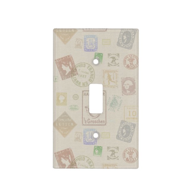 Vintage Stamp Lightswitch Cover (Front)