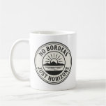 Vintage Stamp – “No Borders, Just Horizons”. Coffee Mug