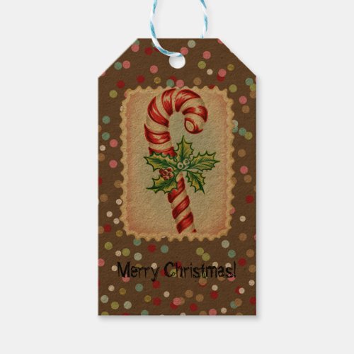 Vintage Stamps Christmas Candy Gift Tags