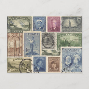 Vintage stamps - postcard