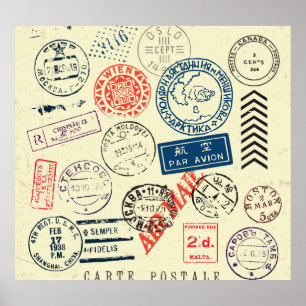 Vintage Stamps: Timeless Decor Collection