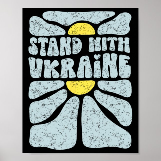 Vintage Stand With Ukraine Tee  Poster (Front)