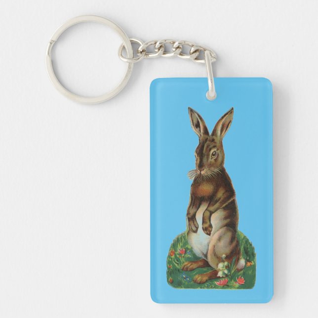 Vintage Standing Bunny Keychain (Front)
