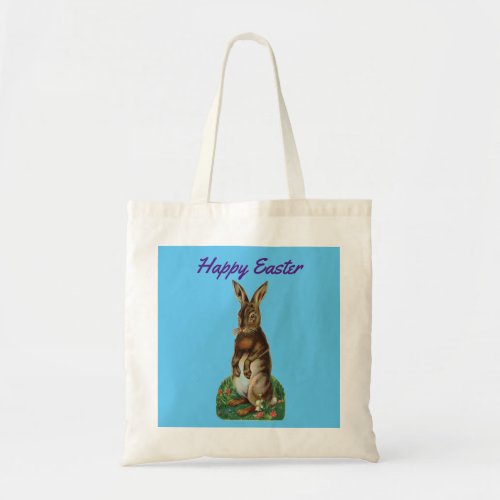 Vintage Standing Bunny Tote Bag