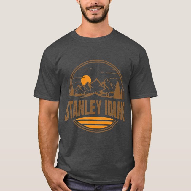Vintage Stanley Idaho Mountain Hiking Souvenir T-Shirt (Front)